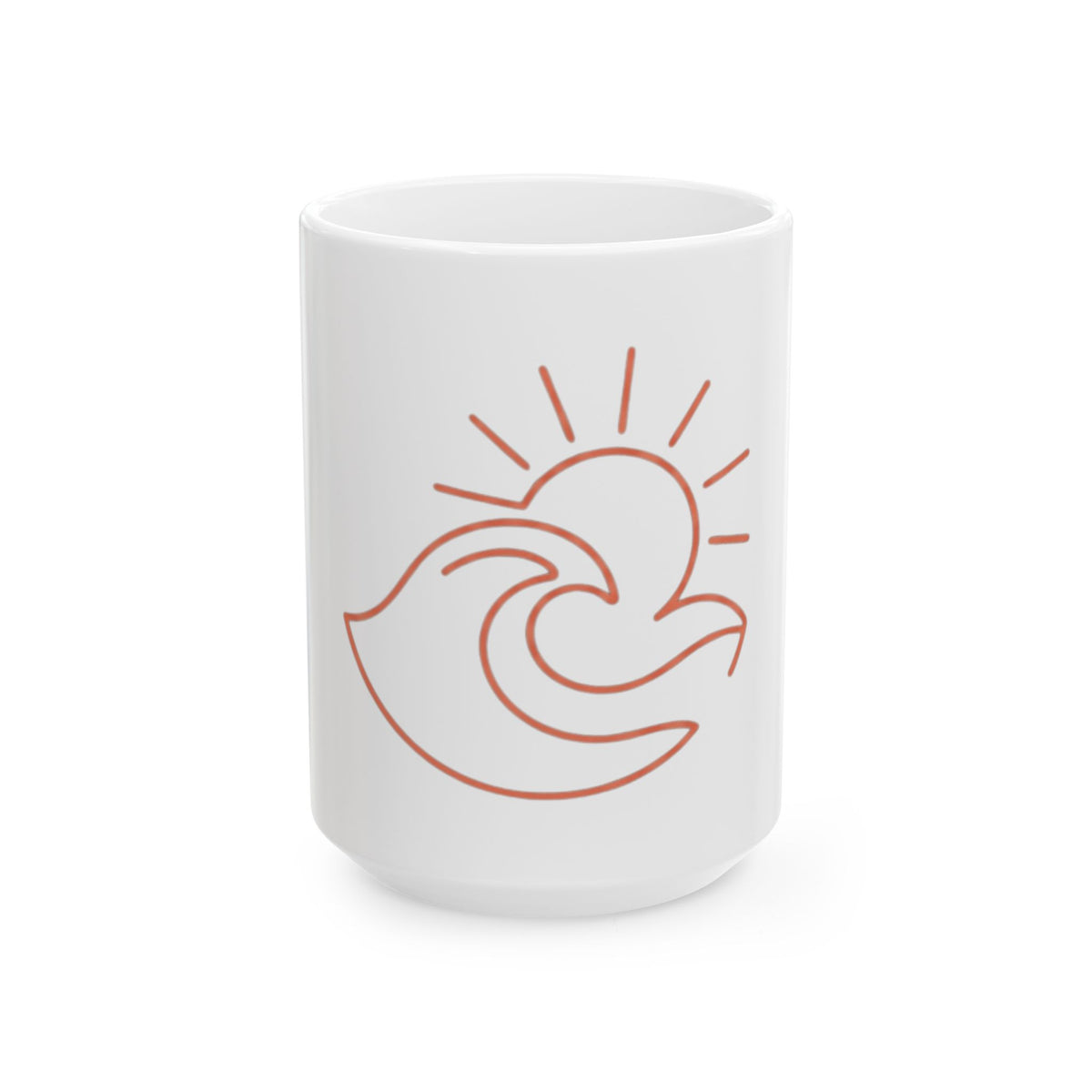 "Sun" White Ceramic Mug