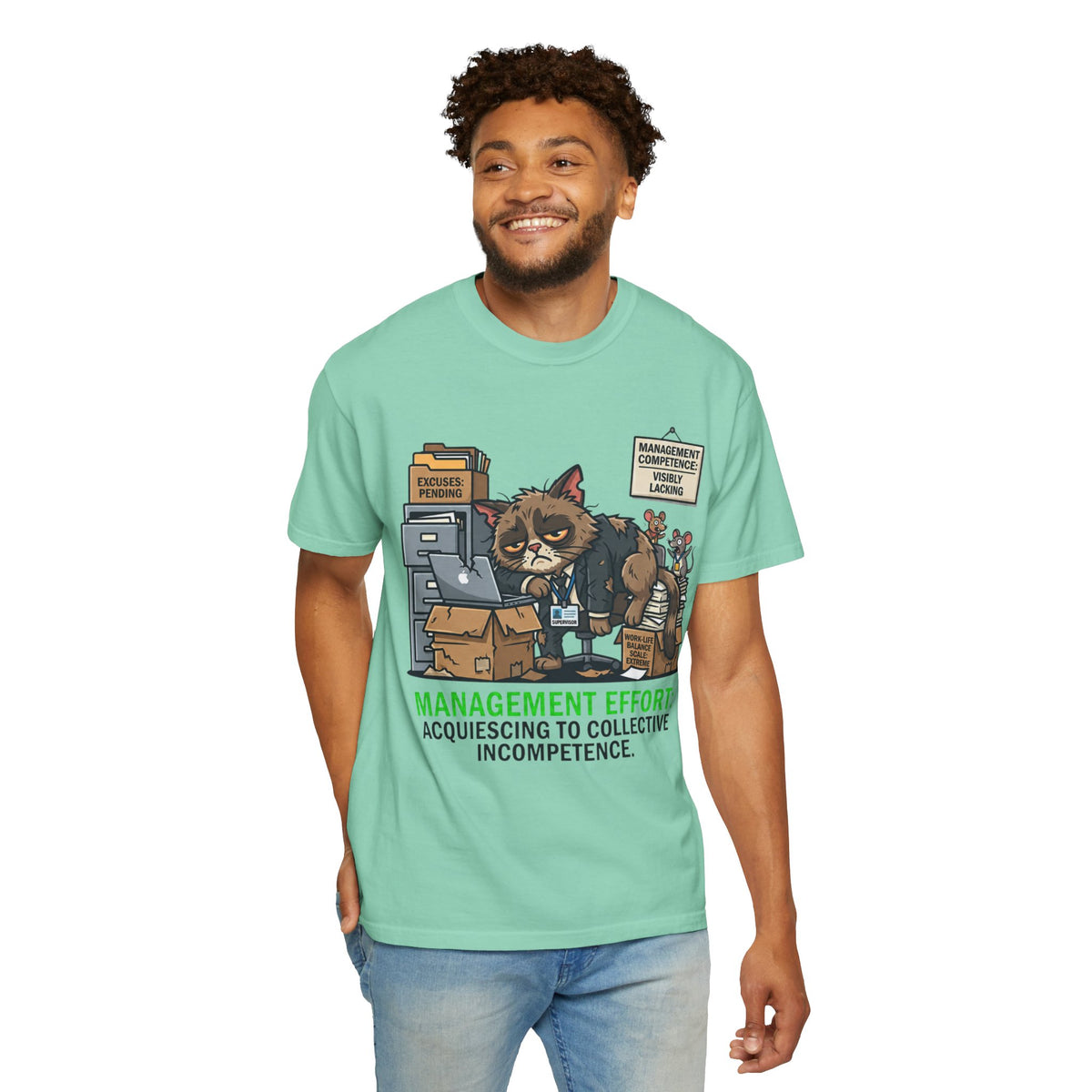 Color: Island Reef | Acquiescing to Collective Incompetence Unisex Garment-Dyed Tee