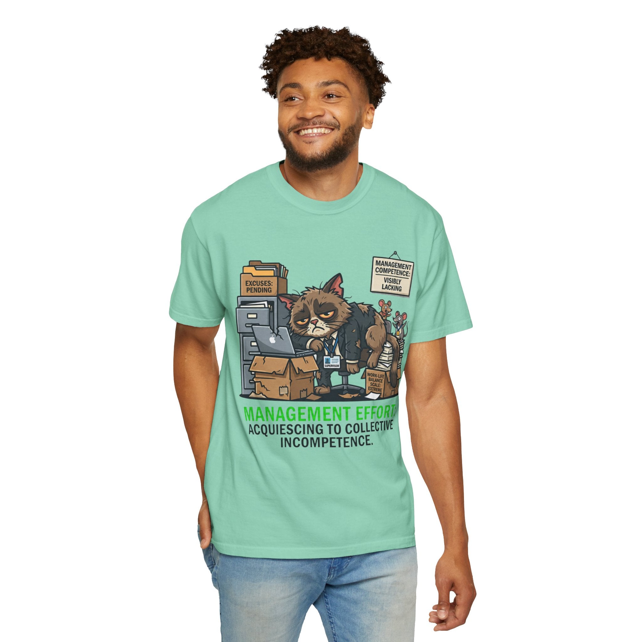 "Acquiescing to Collective Incompetence" Unisex Garment-Dyed Tee