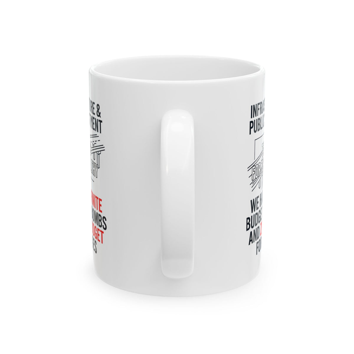 "Protest Series - Fix The Roads" White Ceramic Mug