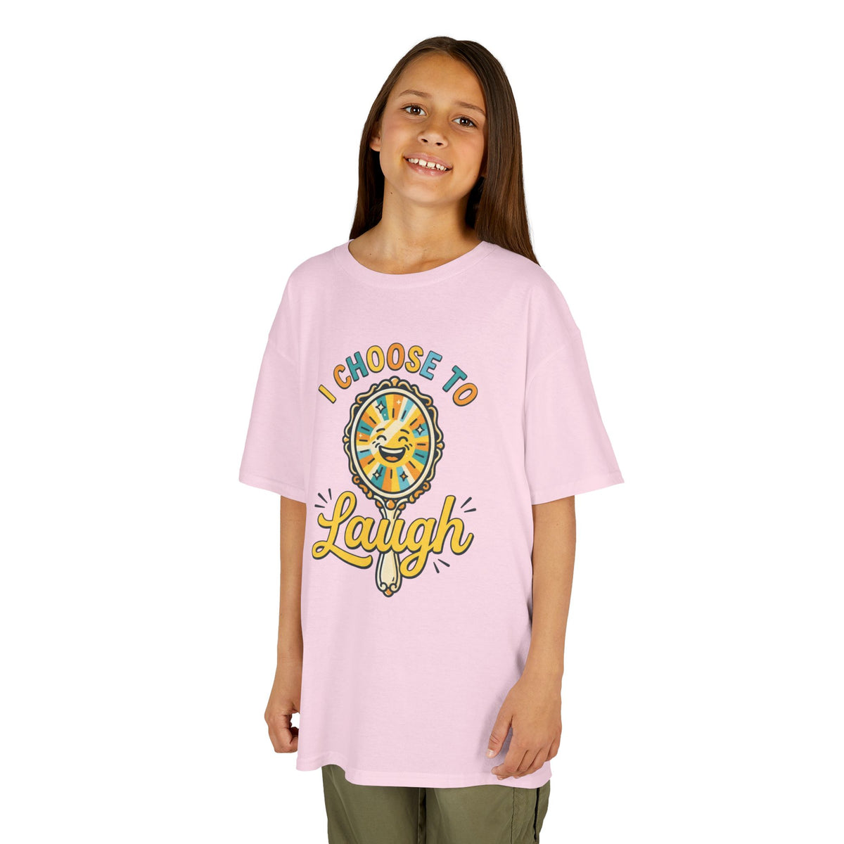 Color: Light Pink | I Choose to Laugh Kids Tee