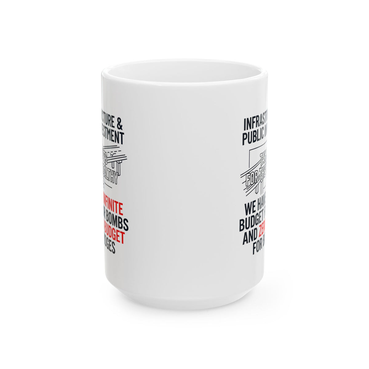 "Protest Series - Fix The Roads" White Ceramic Mug