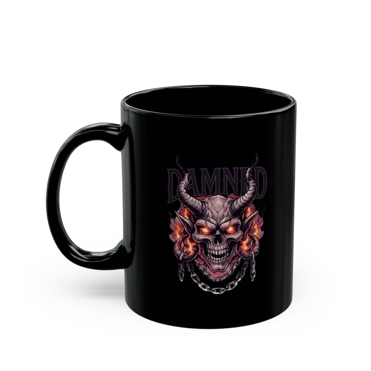 "Damned" Black Ceramic Mug