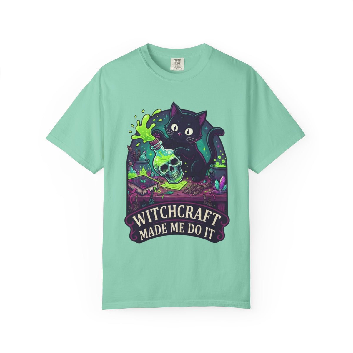 Color: Island Reef | Witchcraft Made Me Do It Unisex Garment-Dyed Tee