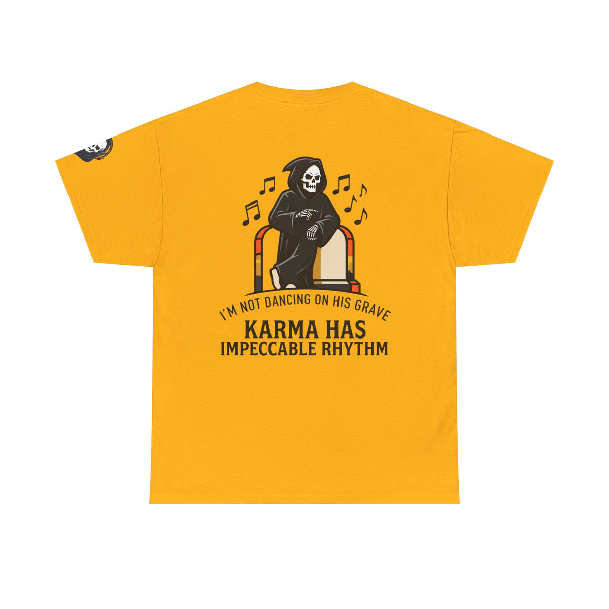 Color: Gold | Dancing On Grave Premium Graphic Tee