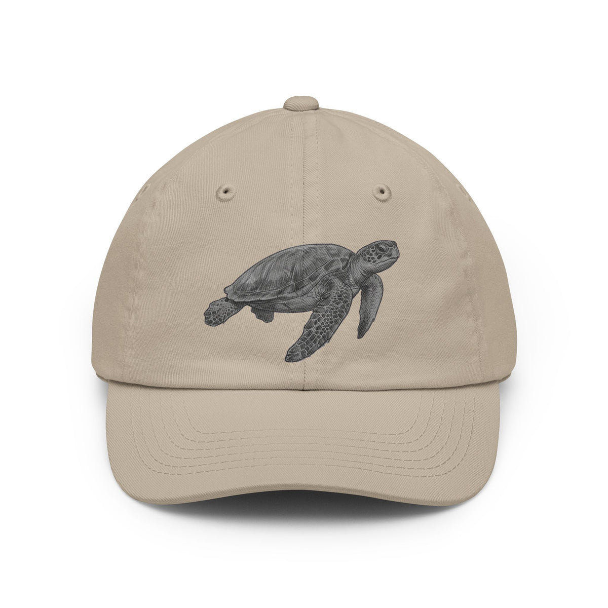 Color: Stone | Pencil Sketch Art Sea Turtle Dad Hat