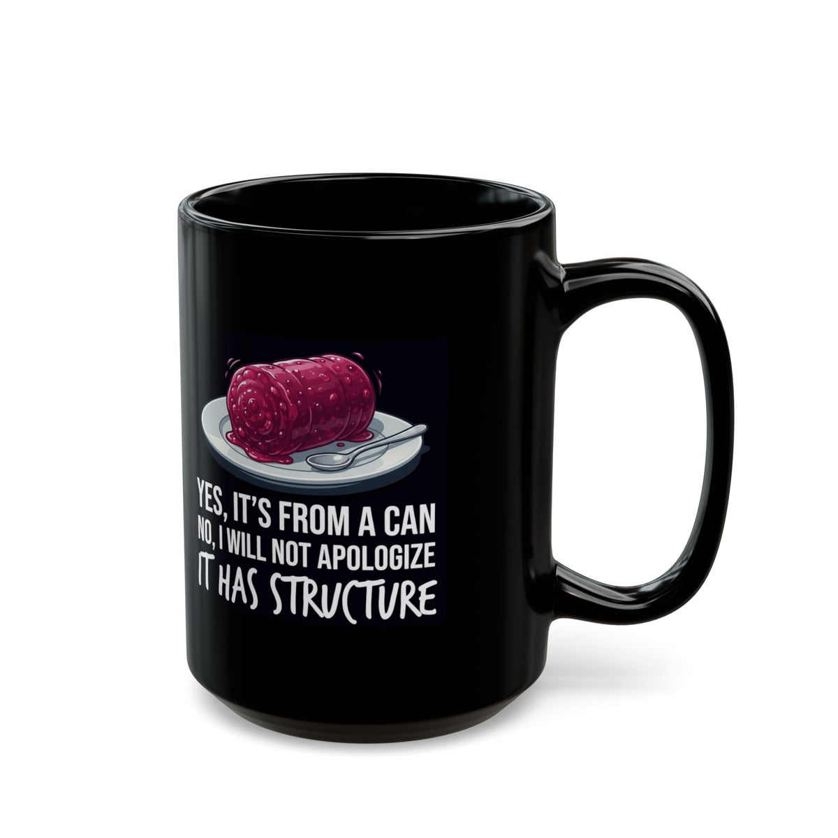 "Yes It's From A Can" Black Ceramic Mug