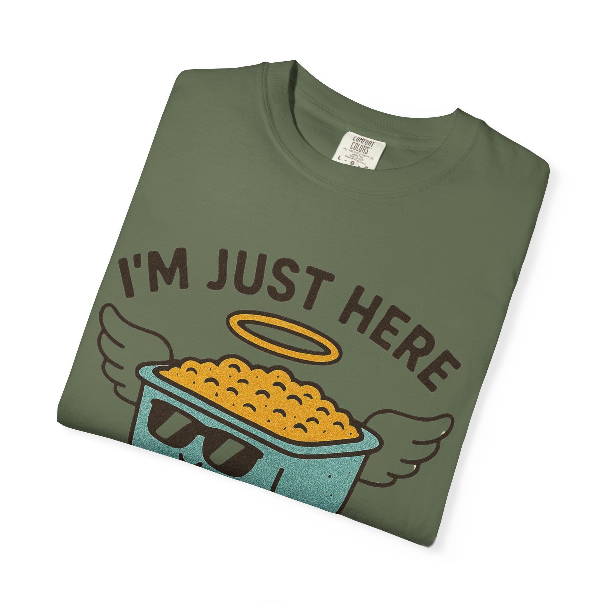 "I'm Just Here for the Funeral Potatoes"  Unisex Garment-Dyed T-shirt