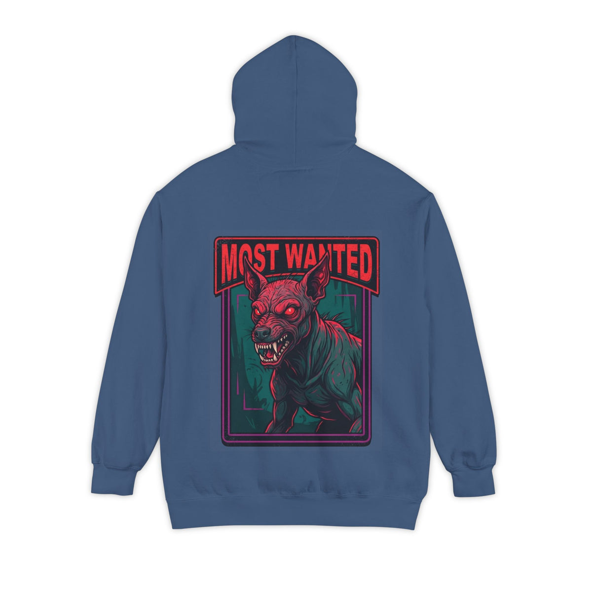 Color: True Navy | Chupacabra (Puerto Rico-Latin America) Garment-Dyed Hoodie
