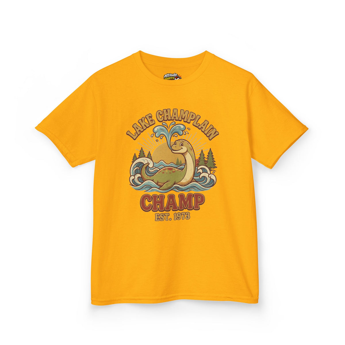 Color: Gold | Champ (Lake Champlain) Kids Tee