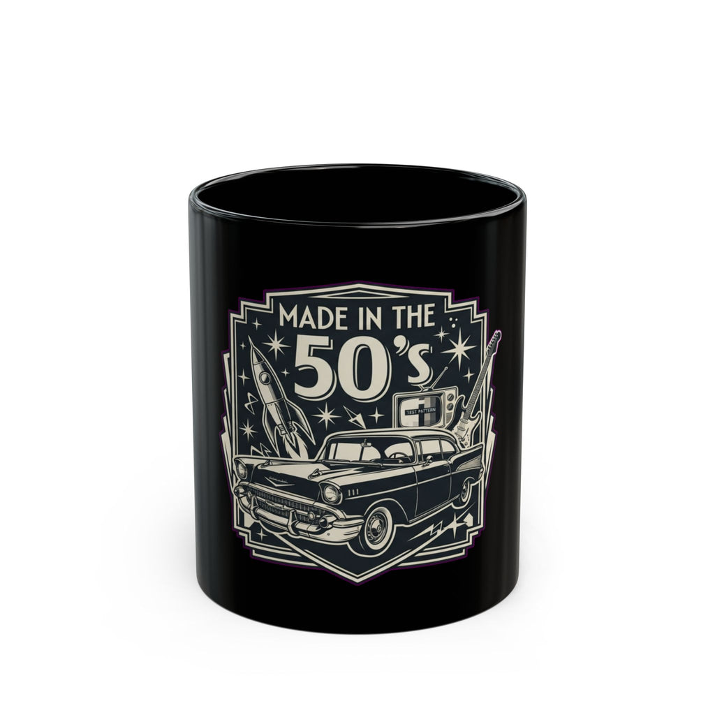 "Made in the 50's" Black Ceramic Mug