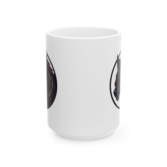 "The Beast of Gévaudan (France)" White Ceramic Mug — Graphic