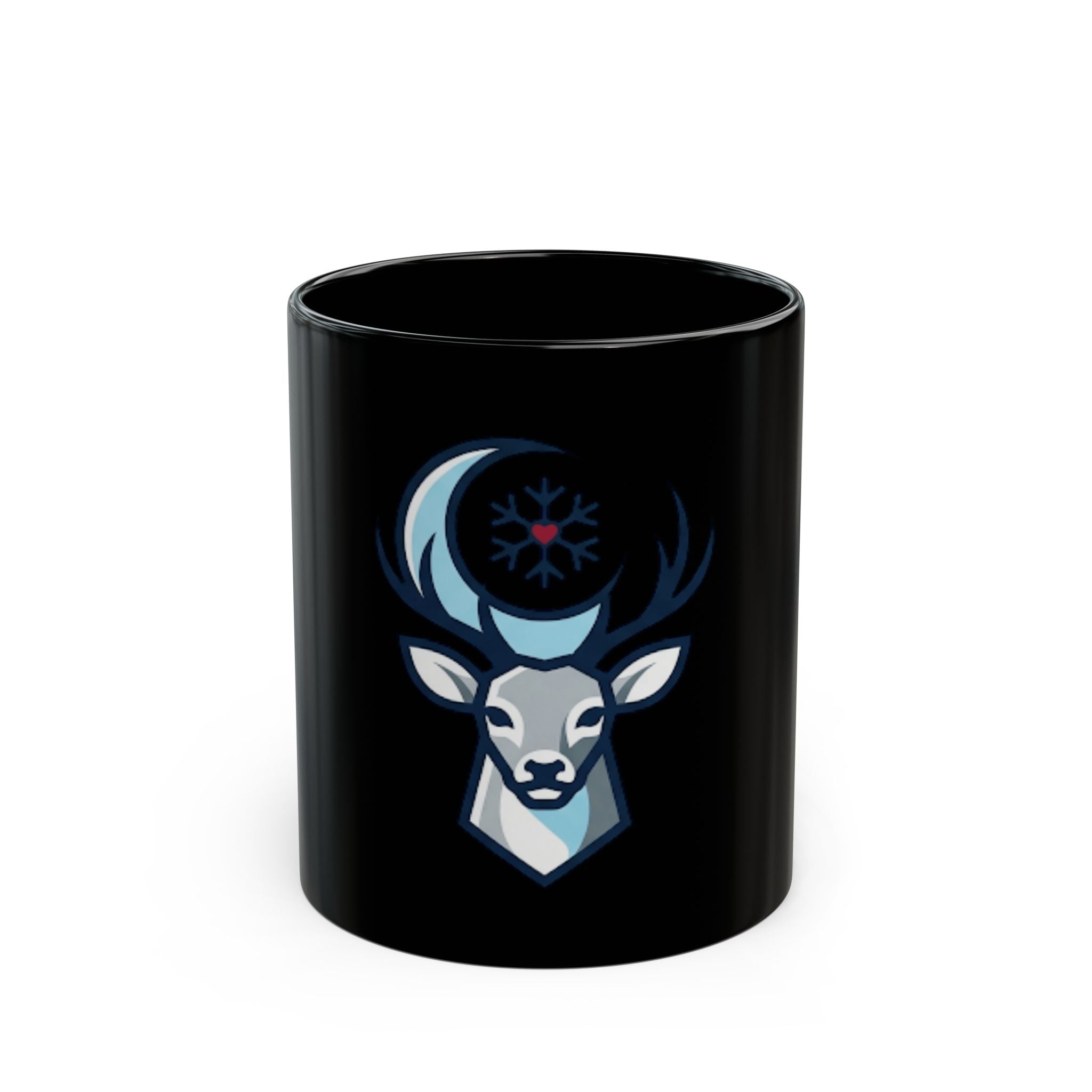 "February Legend" Black Ceramic Mug — Graphic