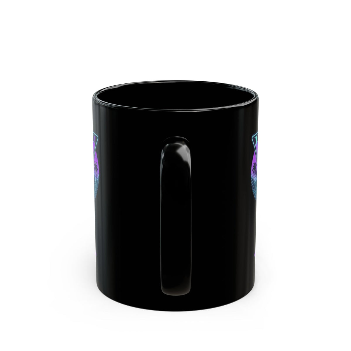 "Up All Night" Black Ceramic Mug — Graphic