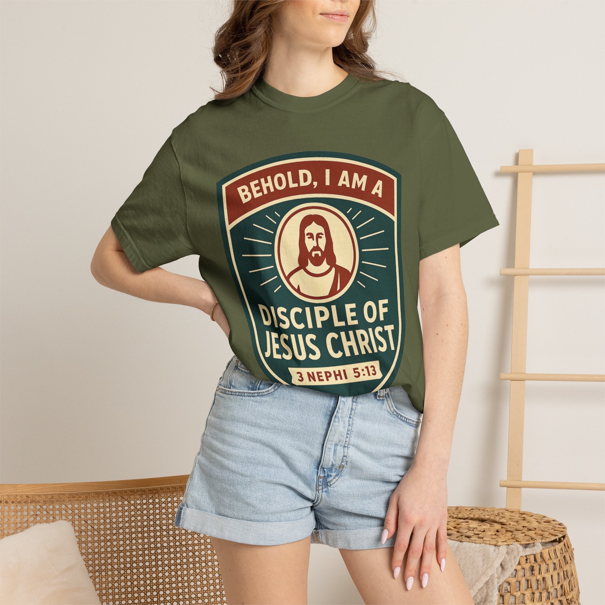 "Behold, I am a Disciple of Jesus Christ" Unisex Garment-Dyed T-shirt