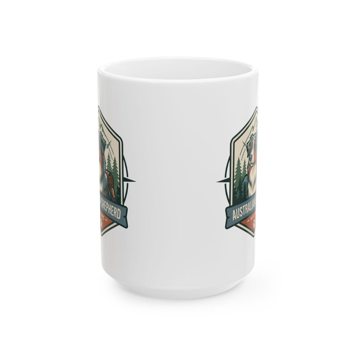 "Australian Sheperd" White Ceramic Mug