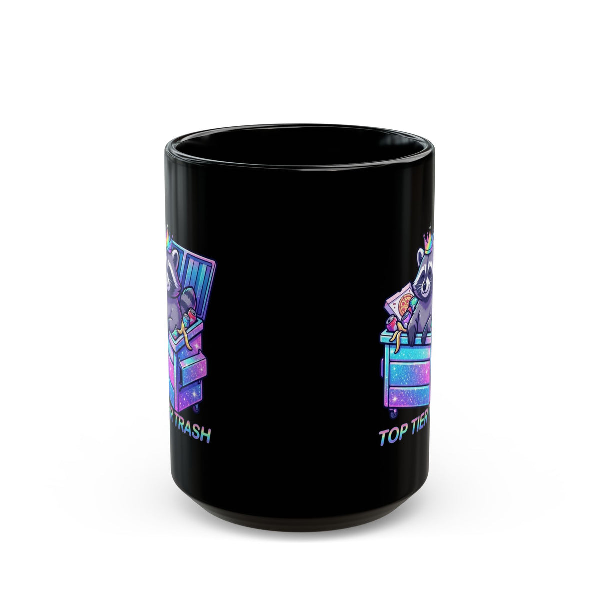 "Top Tier Trash" Black Ceramic Mug