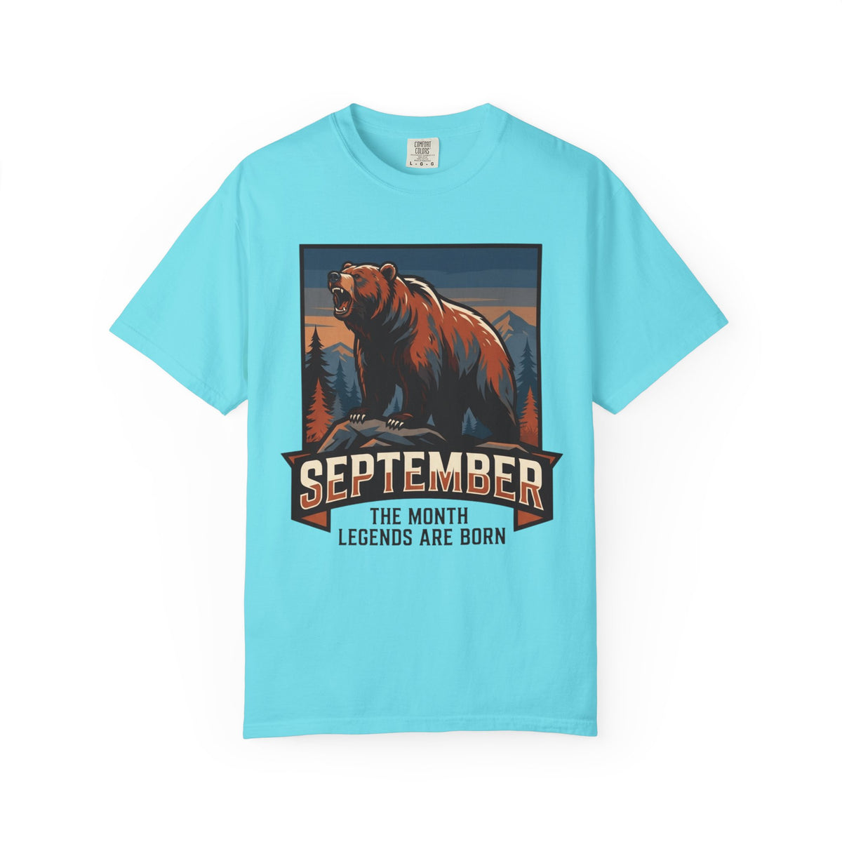 Color: Lagoon Blue | September Legend Unisex Garment-Dyed Tee