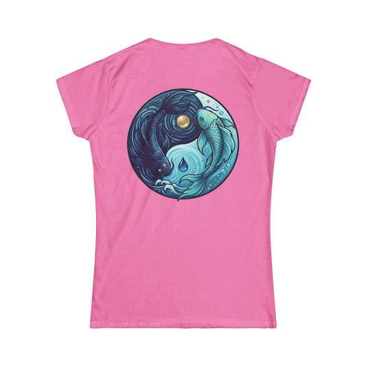 Color: Azalea | Yin Yang Pisces Women's Tee