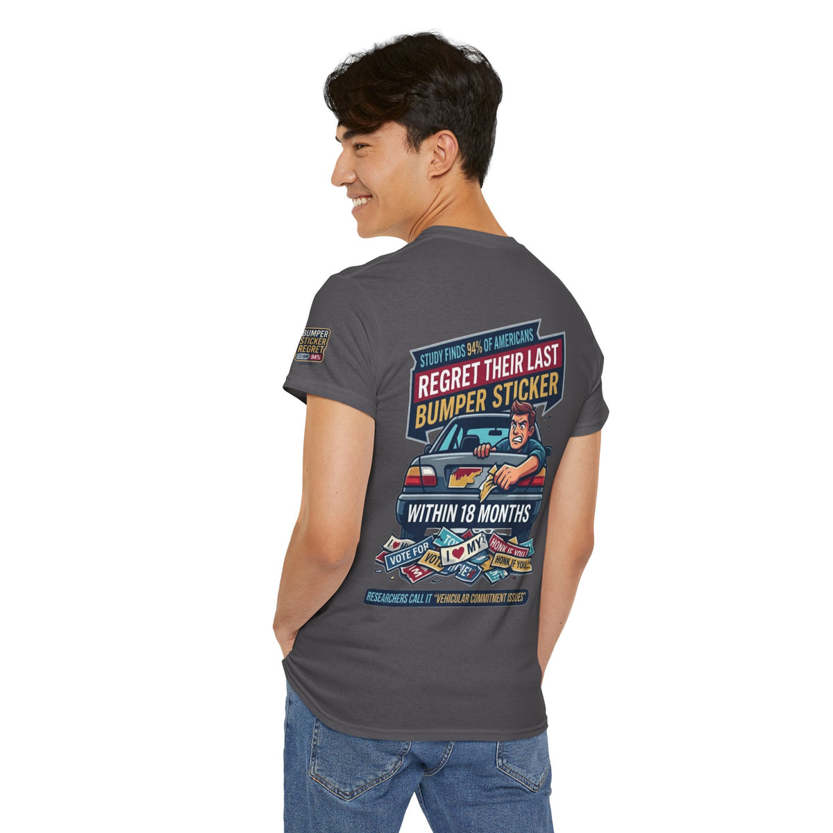 "Bumper Sticker Regret" Premium Graphic Tee