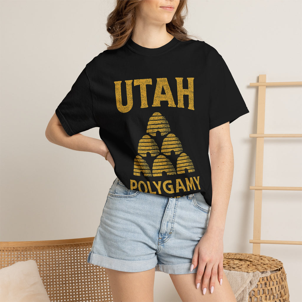 "Utah Polygamy - When One Isn't Enough" Unisex Garment-Dyed T-shirt