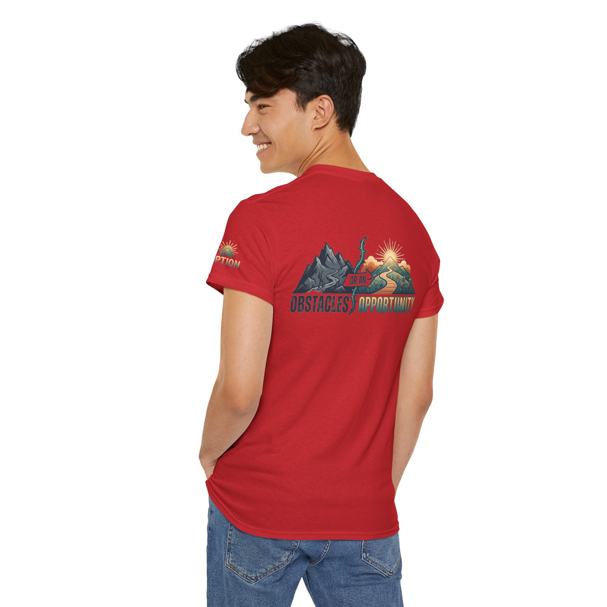 Color: Red | Obstacle Or An Opportunity Premium Graphic Tee