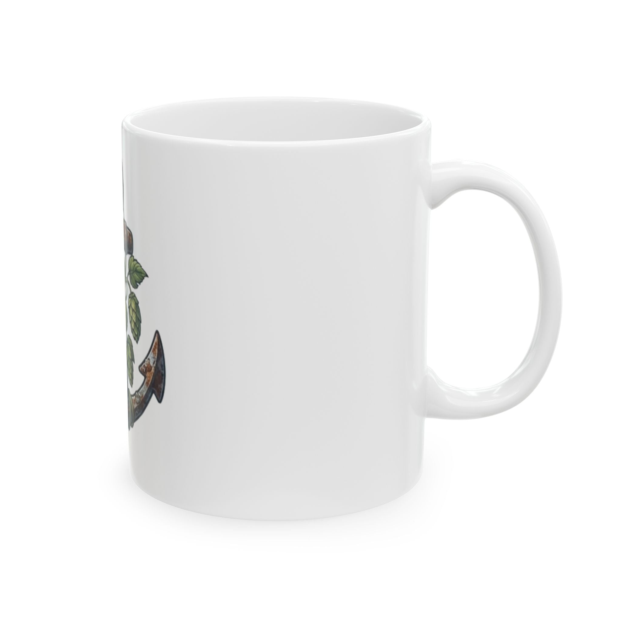 "Rusty Anchor Brewing" White Ceramic Mug — Graphic