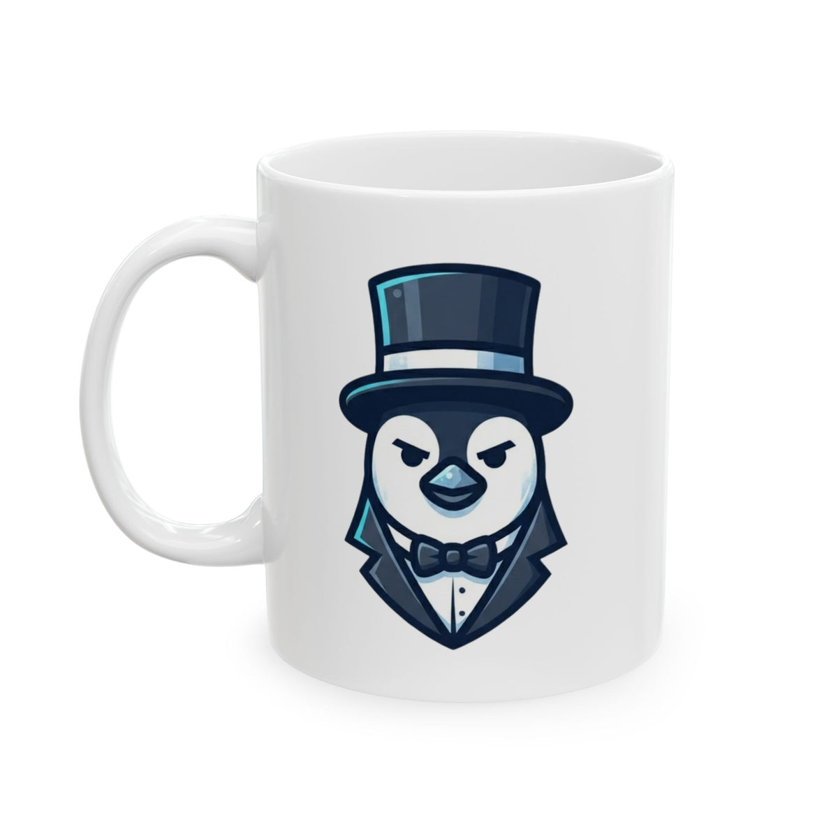 "Penguin Credible" White Ceramic Mug — Graphic