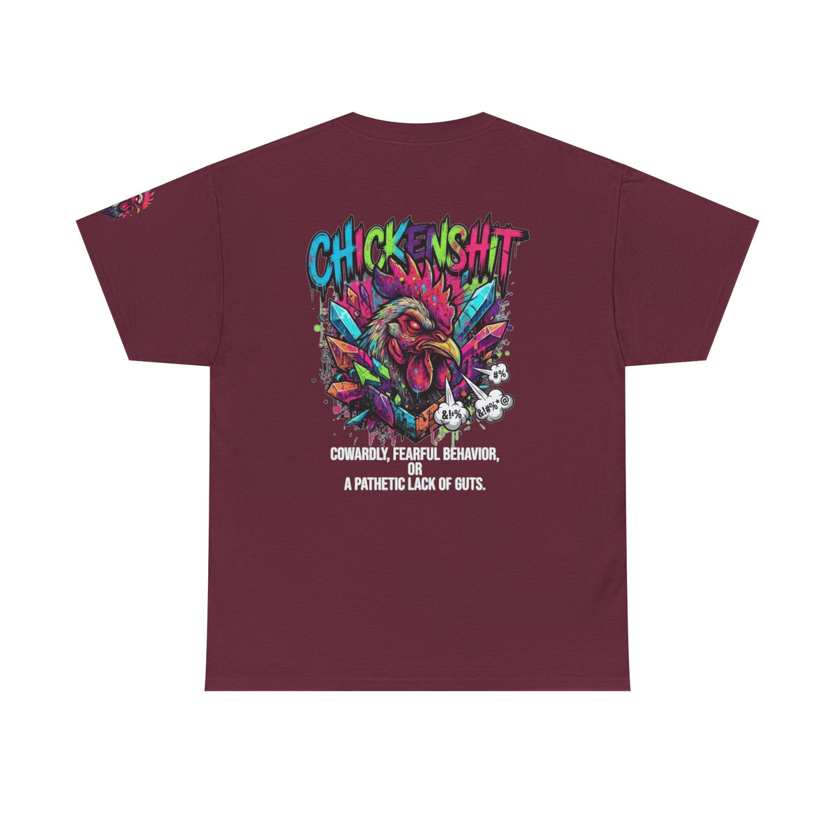 Color: Maroon | Chickenshit Premium Graphic Tee