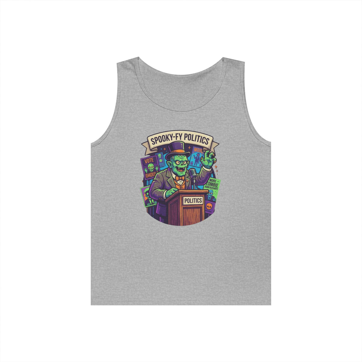 Color: Sport Grey | Spooky-Fy Politics Tank Top