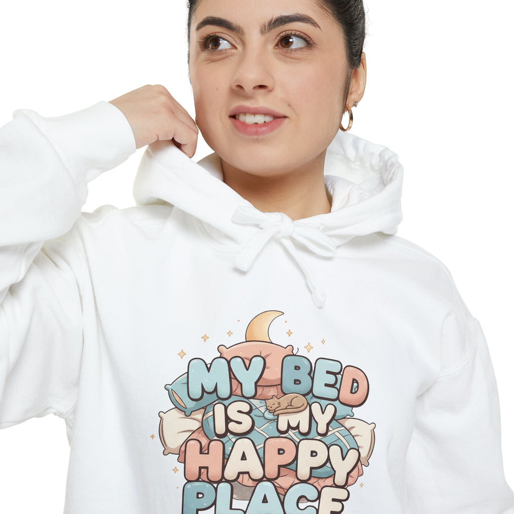 Bed > People: A Love Story | Garment-Dyed Hoodie — AttitudeShirts