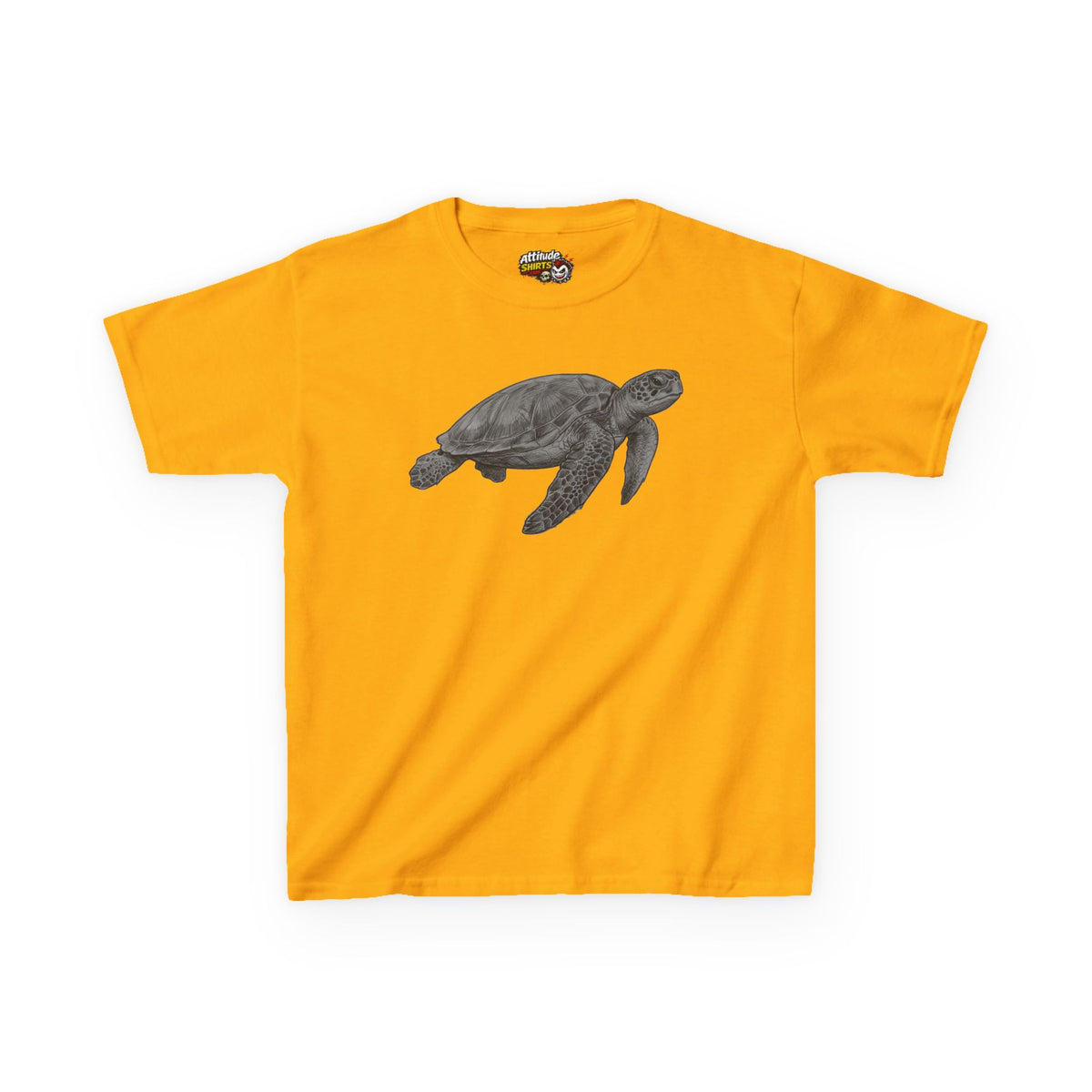"Pencil Sketch Art Sea Turtle" Kids Tee