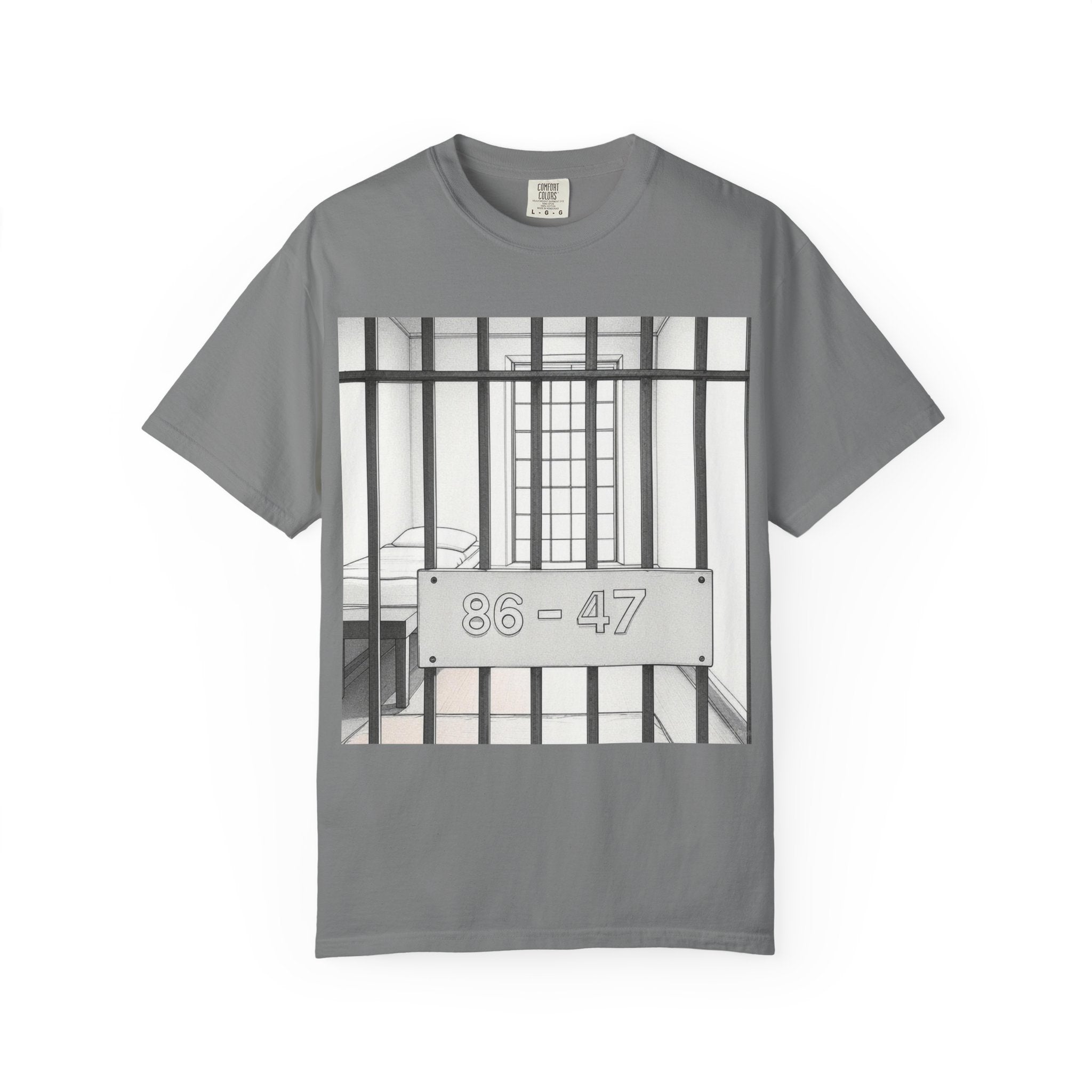 "86-47 Jail Cell" Unisex Garment-Dyed T-shirt