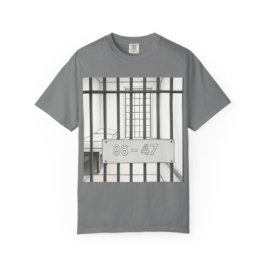 "86-47 Jail Cell" Unisex Garment-Dyed T-shirt