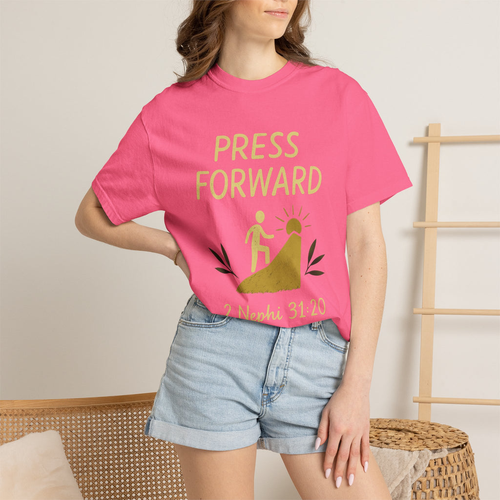 "Press Forward" Unisex Garment-Dyed T-shirt