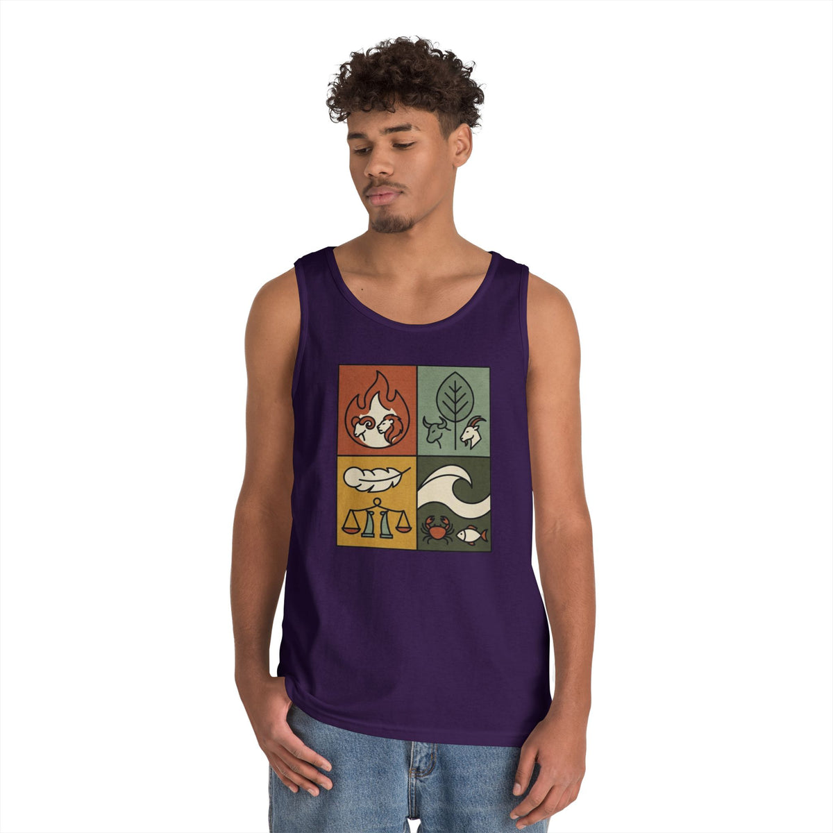 "Four Elements- Fire, Earth, Air, Water" Tank Top