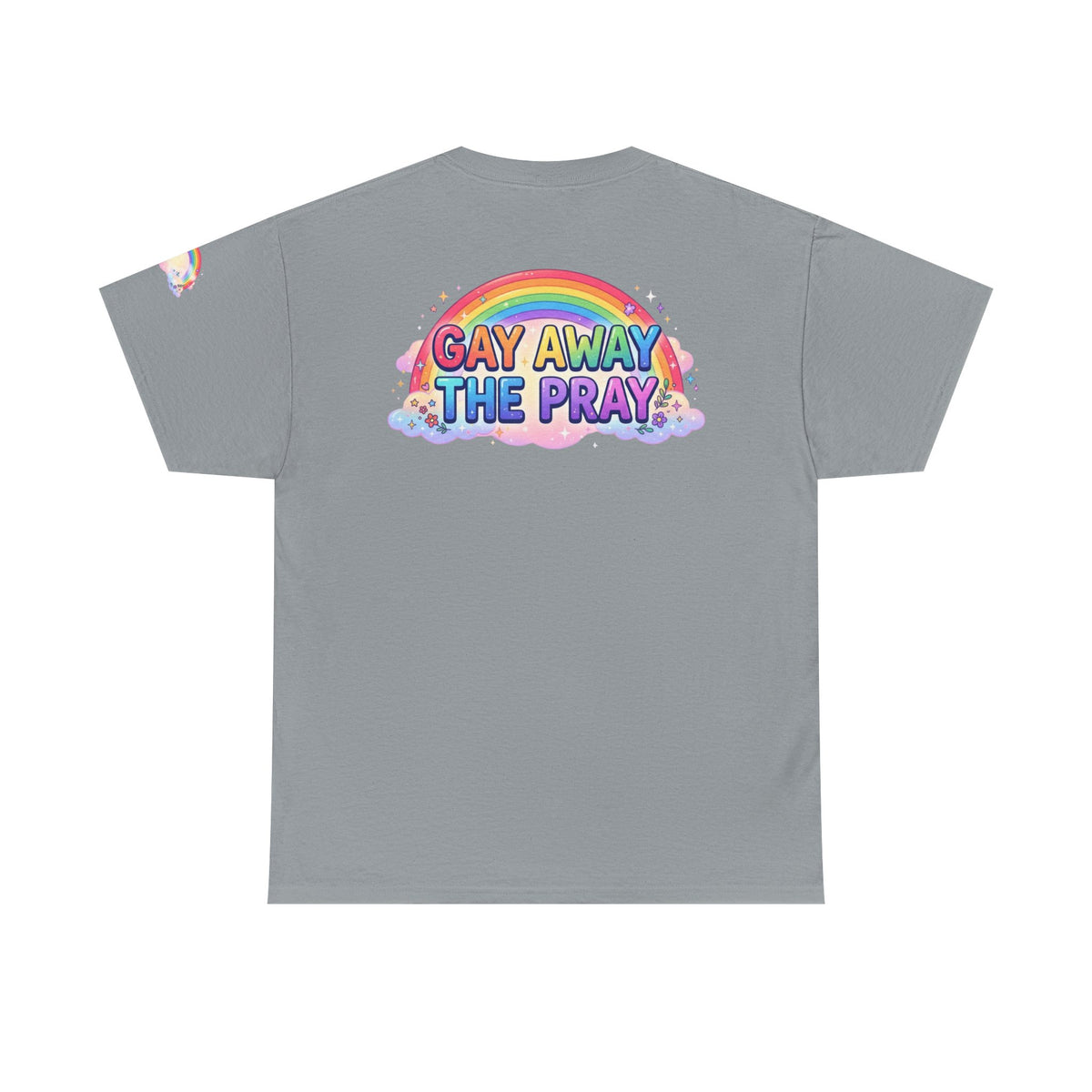 Color: Gravel | Gay Away The Pray Premium Graphic Tee