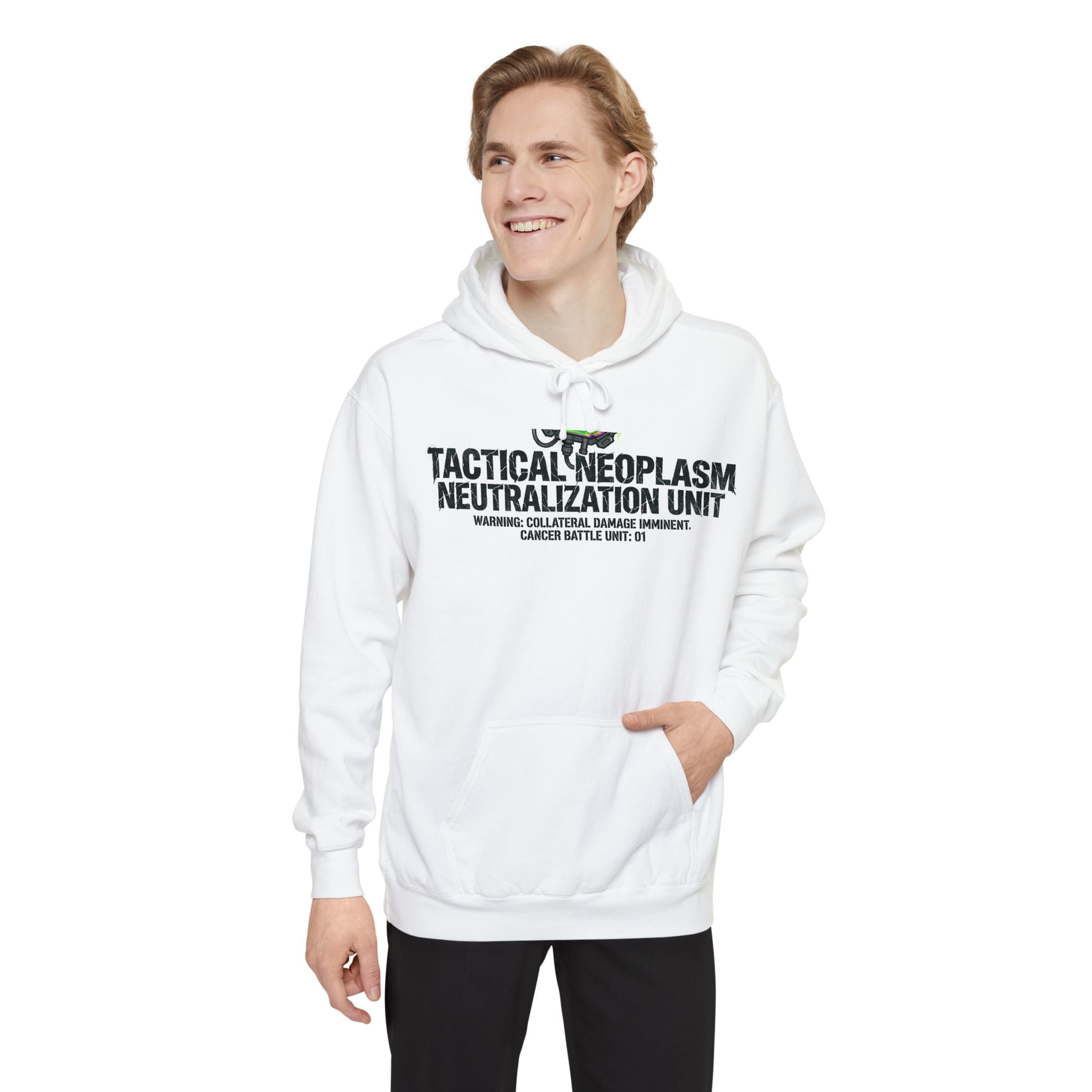 Battle Unit: Cancer Division | Garment-Dyed Hoodie — AttitudeShirts