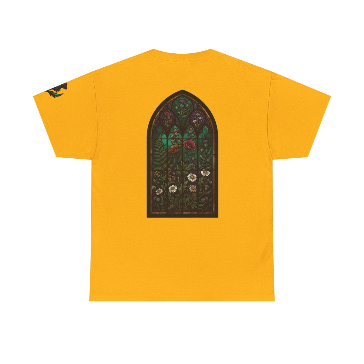 Color: Gold | Stained Glass Floral Premium Graphic Tee