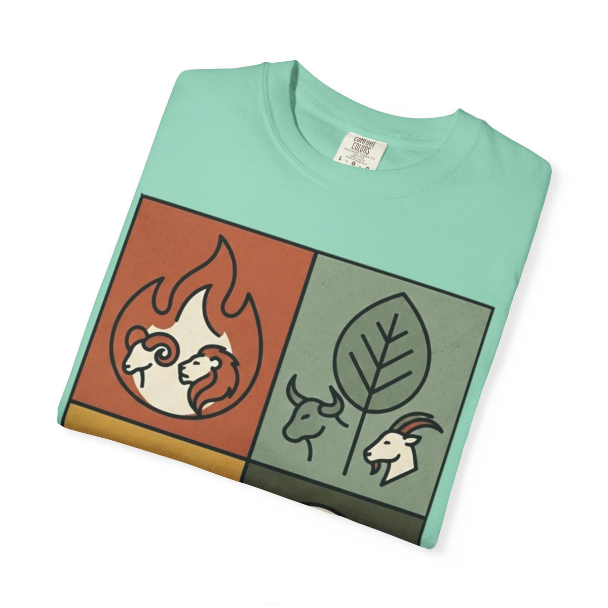 "Four Elements- Fire, Earth, Air, Water" Unisex Garment-Dyed Tee