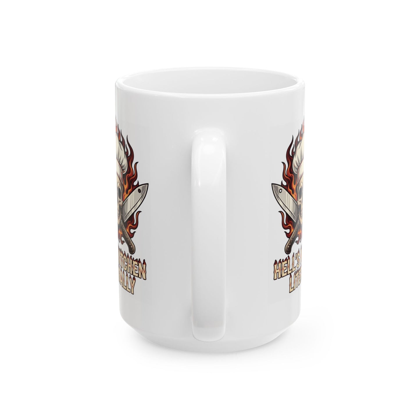 "Hell's Kitchen Literally" White Ceramic Mug