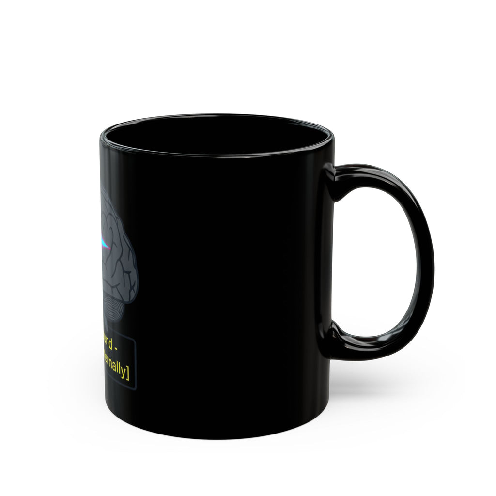 "Screaming Internally" Black Ceramic Mug