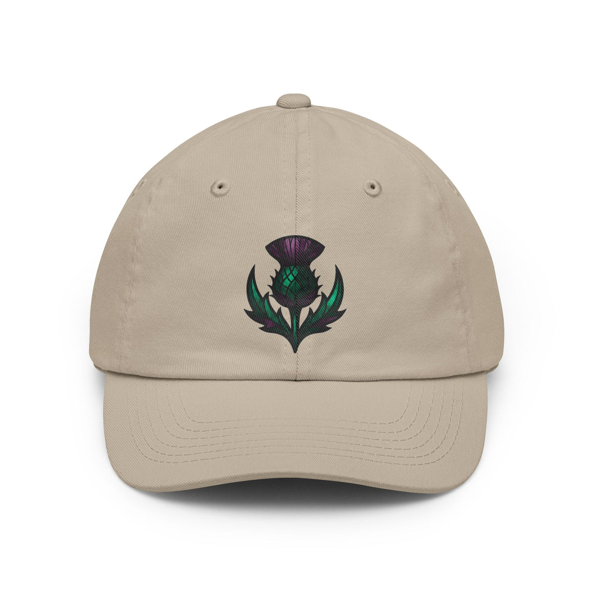 Color: Stone | Stained Glass Floral Dad Hat — Graphic
