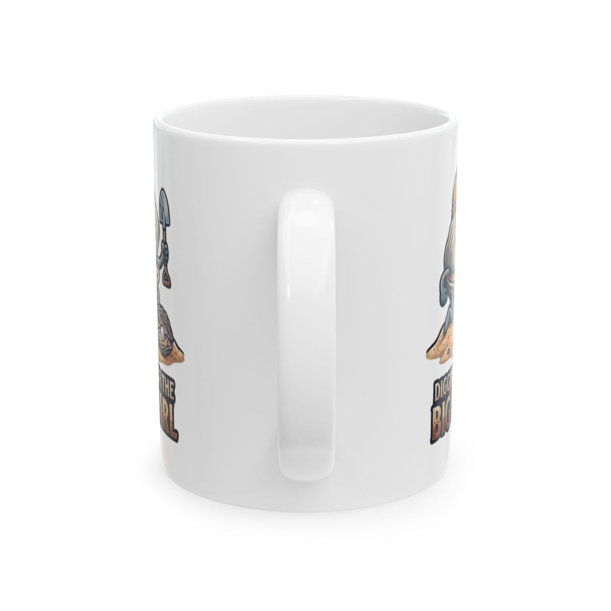 "Digging For The Big Pearl" White Ceramic Mug