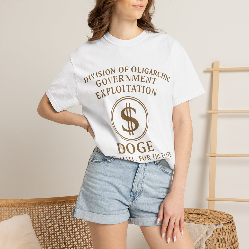 "DOGE—By the Elite, For the Elite" Unisex Garment-Dyed T-shirt