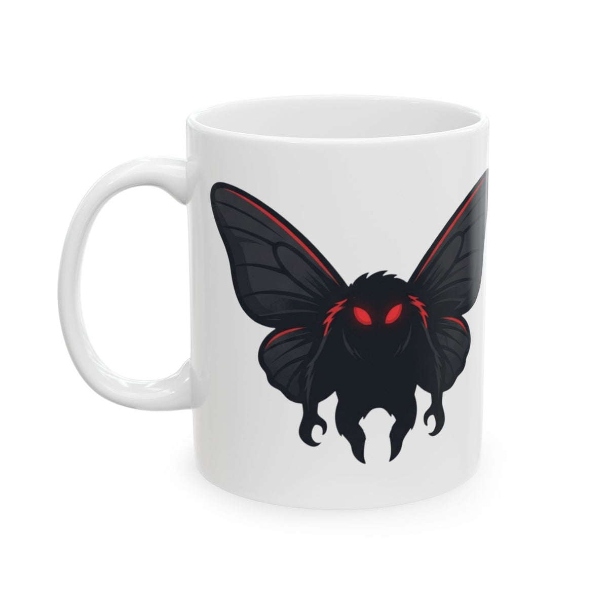 "Mothman (West Virginia, USA)" White Ceramic Mug — Graphic