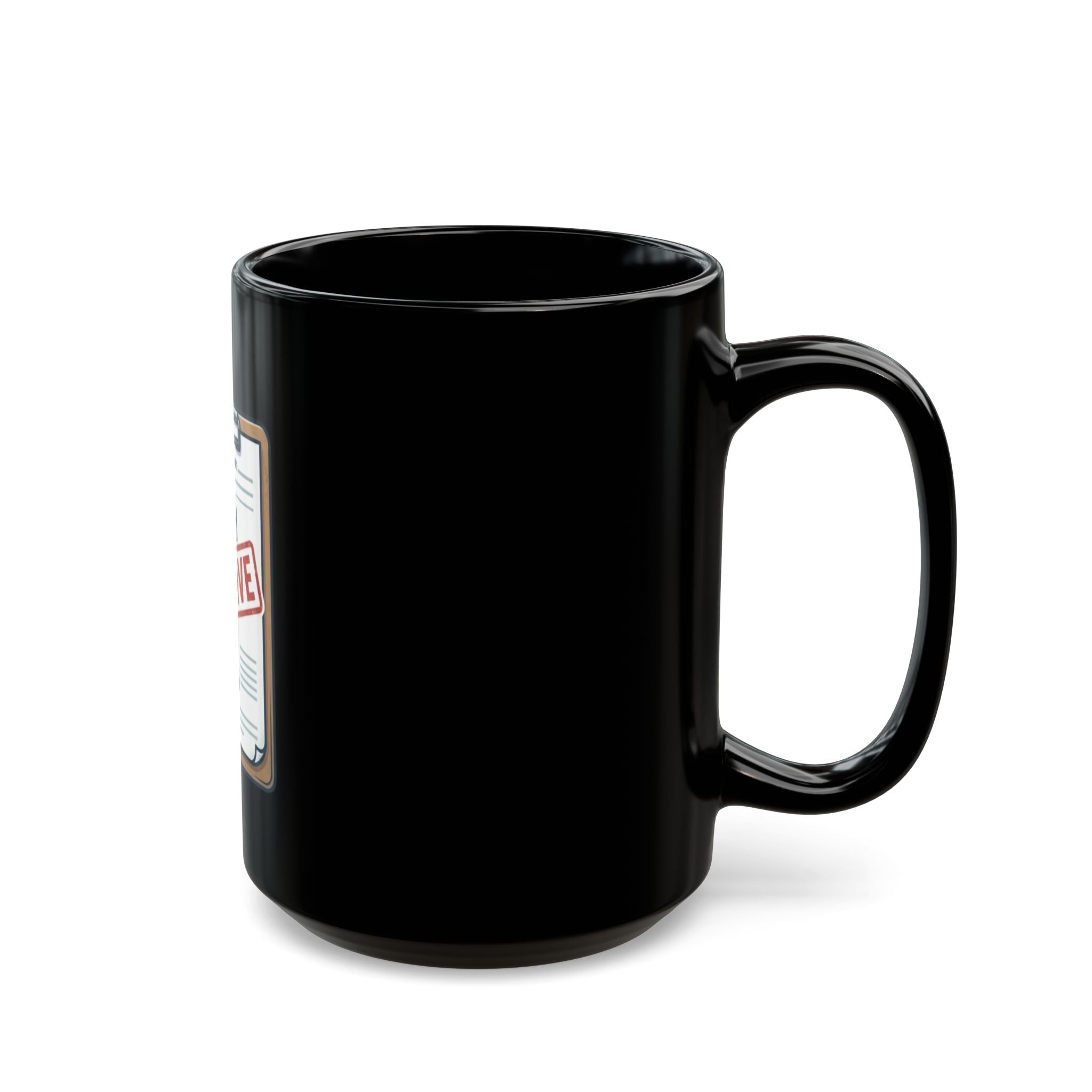 "False Positive IPA" Black Ceramic Mug — Graphic