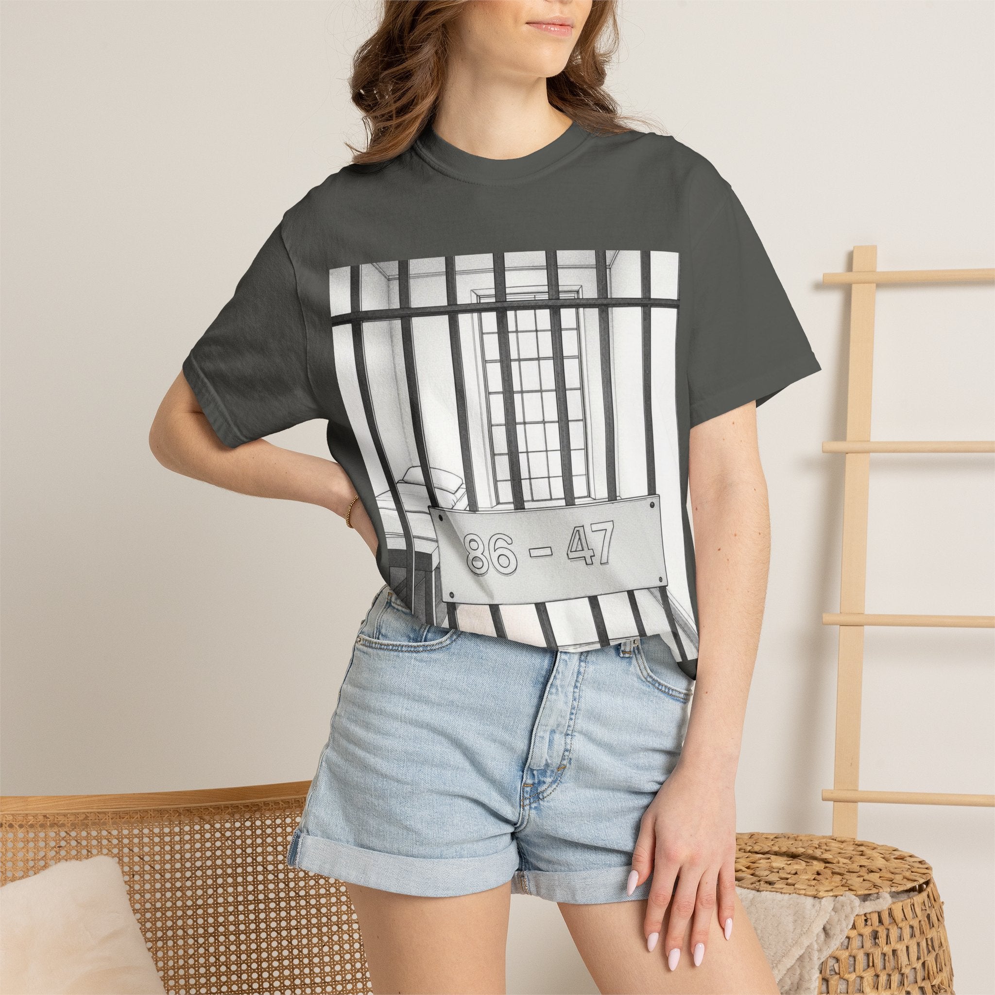"86-47 Jail Cell" Unisex Garment-Dyed T-shirt