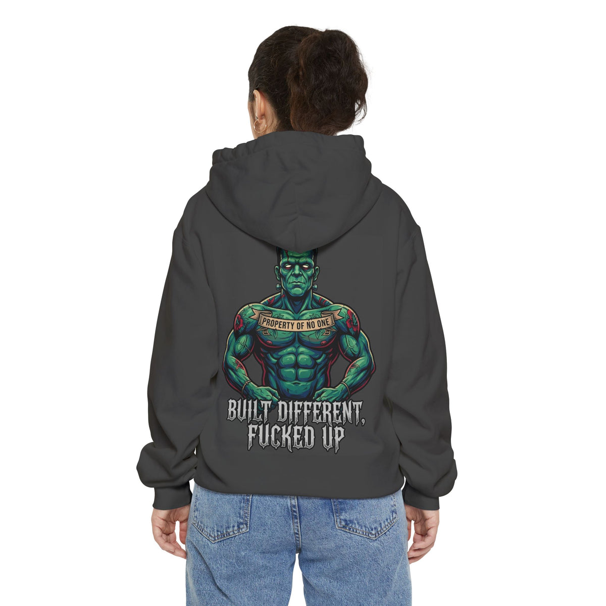 "Built Different" Garment-Dyed Hoodie