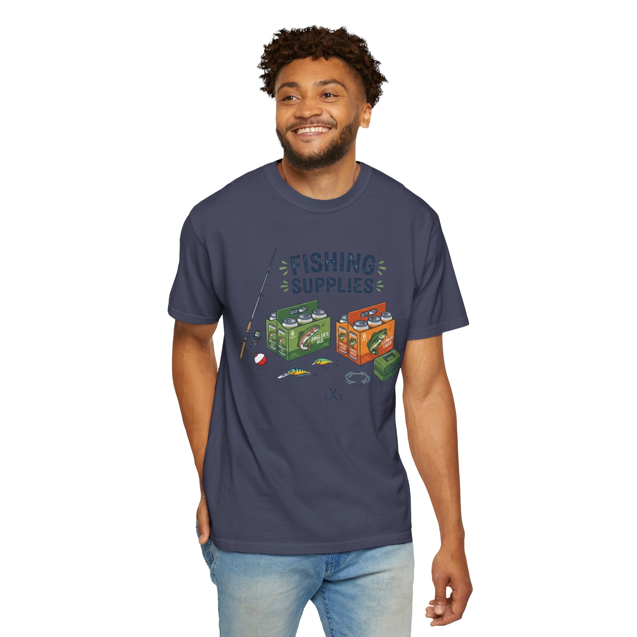 "Fishing Supplies" Unisex Garment-Dyed Tee